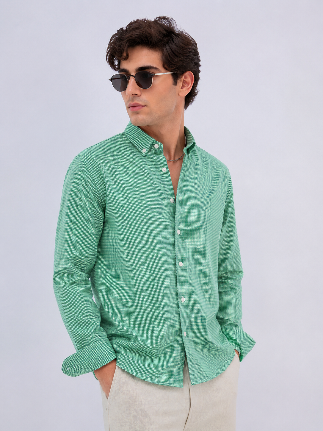 Micro Check Oxford Shirt