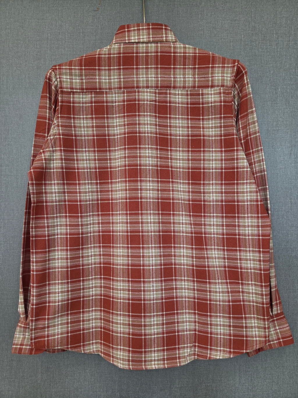 Checked Flannel Shirt - Rust Red