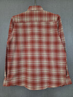 Checked Flannel Shirt - Rust Red