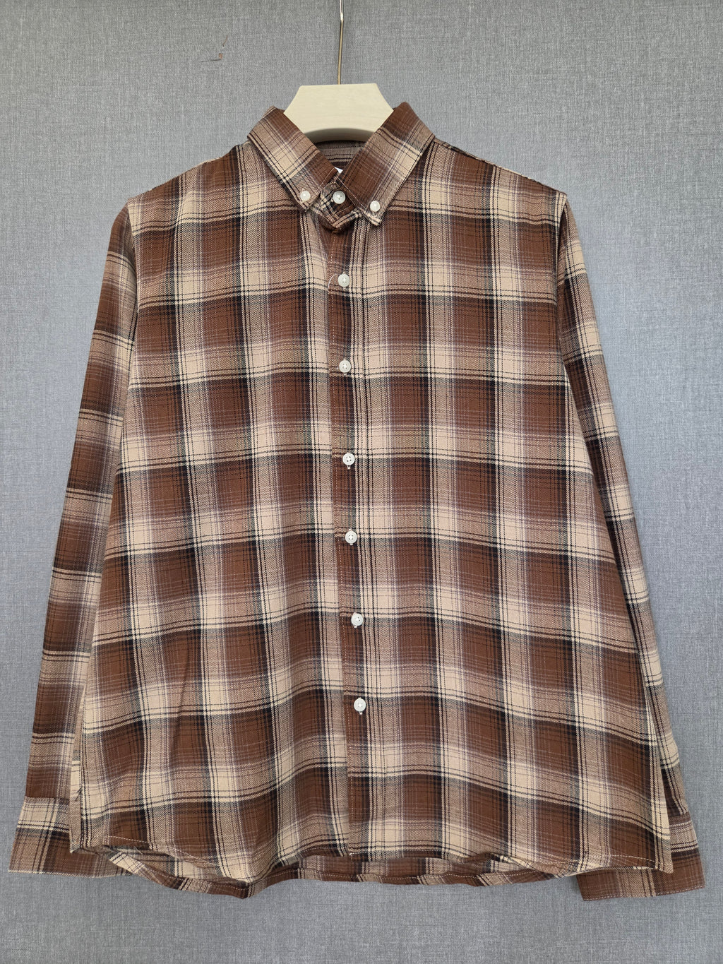 Flannel Shirt - Brown Beige