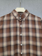 Flannel Shirt - Brown Beige