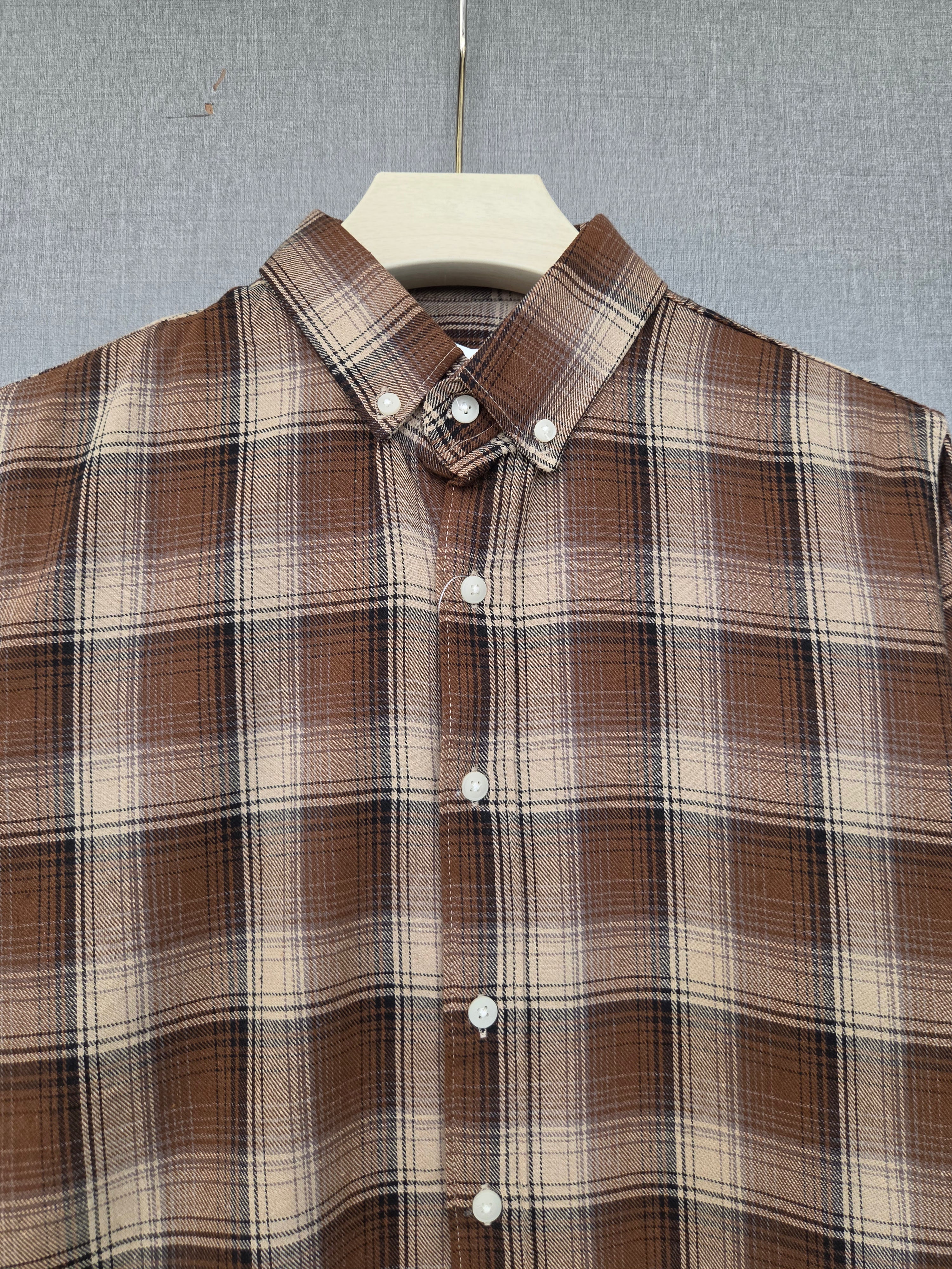 Flannel Shirt - Brown Beige