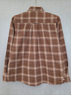 Checked Flannel Shirt - Brown Beige