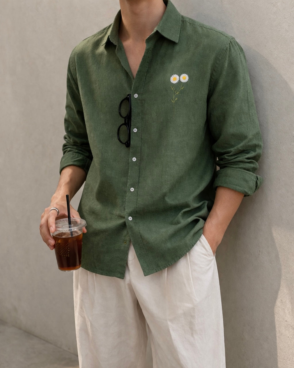 Embroidery Linen Shirt