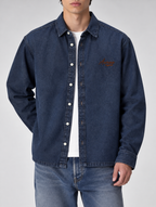Dark Wash Denim Shirt - Navy Blue