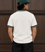 Textured Polo T Shirt - White