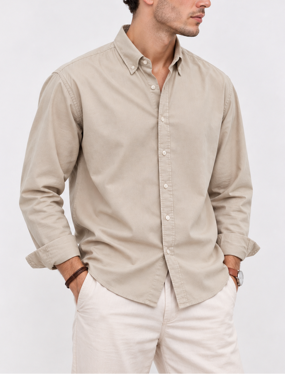 Essential Oxford Shirt - Beige