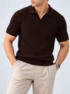 Ribbed Polo - Espresso Brown
