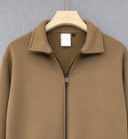 Suede Zip Jacket - Brown