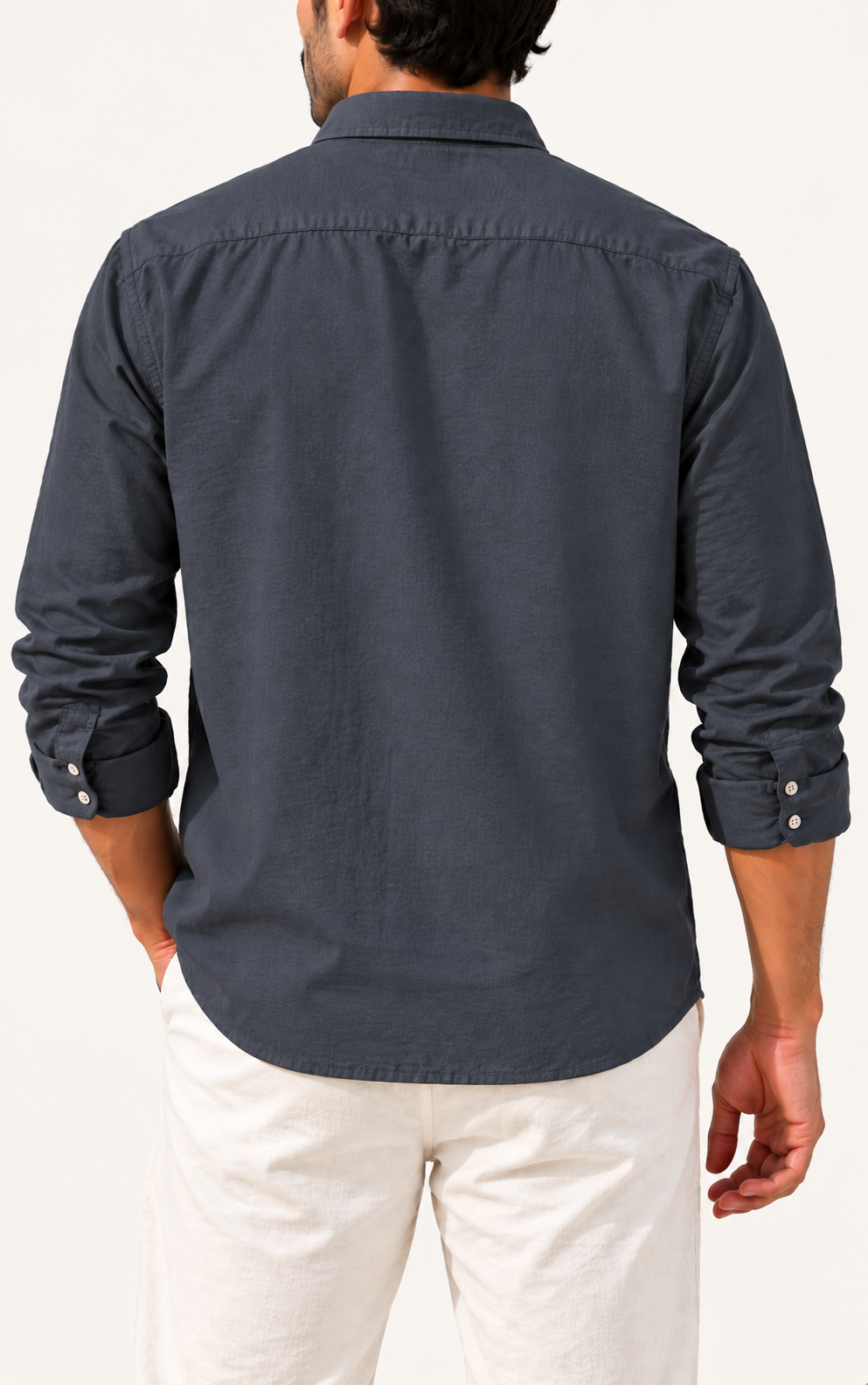 Daisy Embroidered Shirt - Charcoal Grey