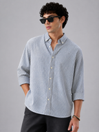 Premium Stripe Shirt - Blue Seersucker