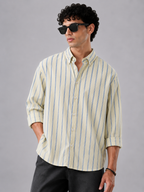 Premium Stripe Shirt - Butter Yellow