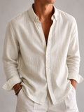 Auraa Luxe Linen Shirt - Ivory