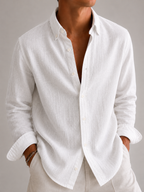 Auraa Luxe Linen Shirt - White