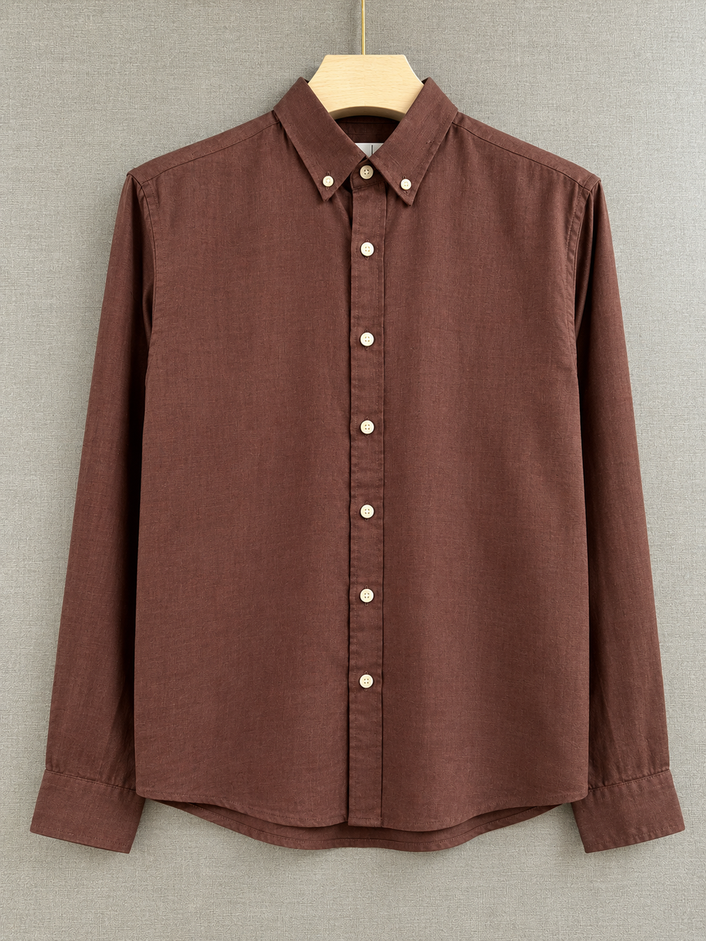 Linen Shirt - Chocolate Brown