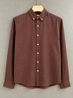 Linen Shirt - Chocolate Brown