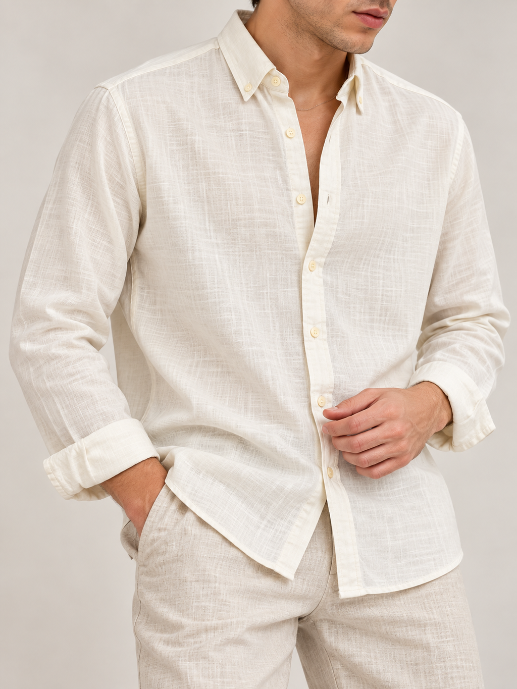 Linen Shirt - Off White