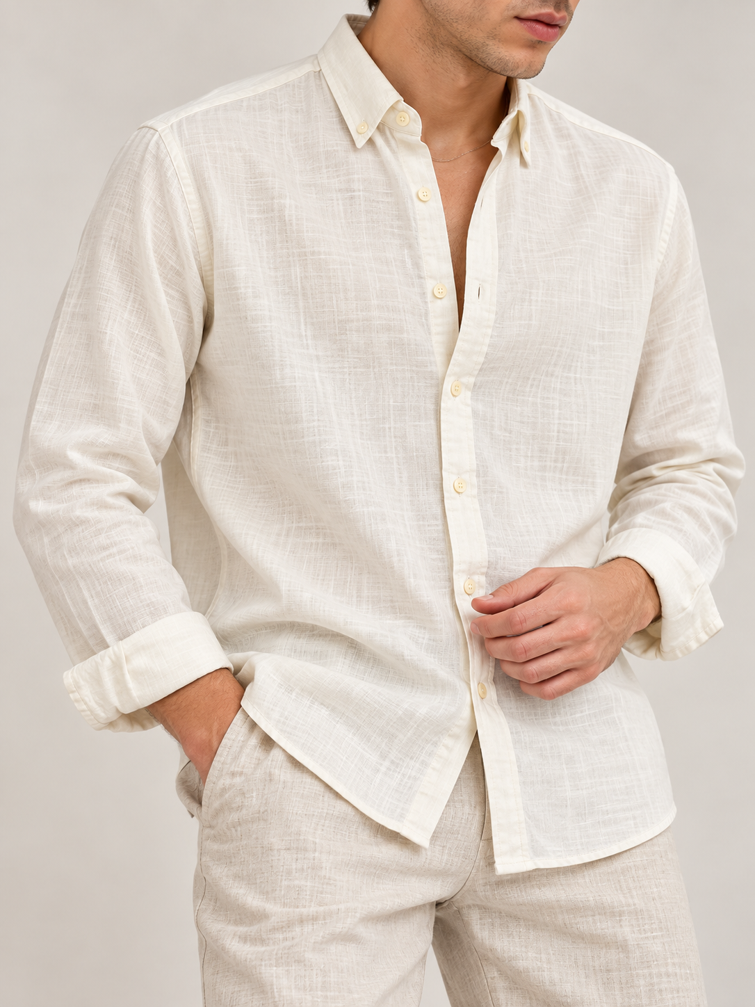 Linen Shirt - Off White