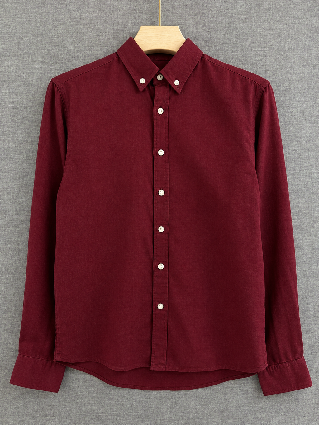 Linen Shirt - Burgundy
