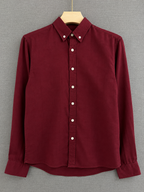 Linen Shirt - Burgundy