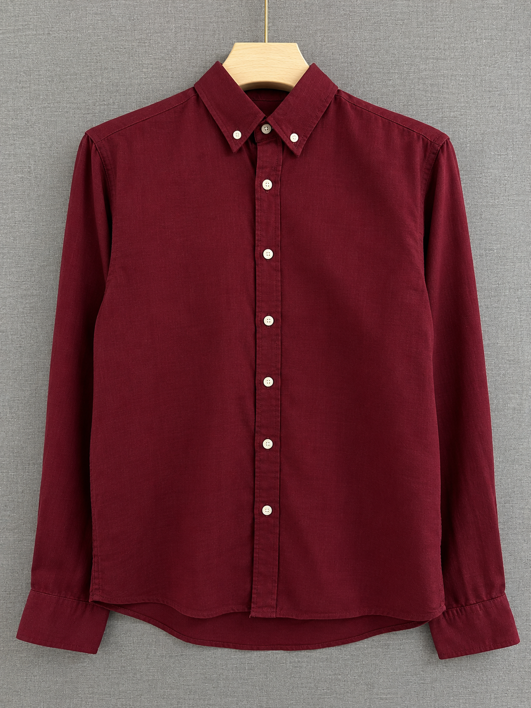 Linen Shirt - Burgundy