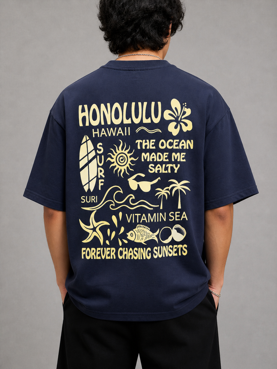 Navy Blue Oversize T-Shirt
