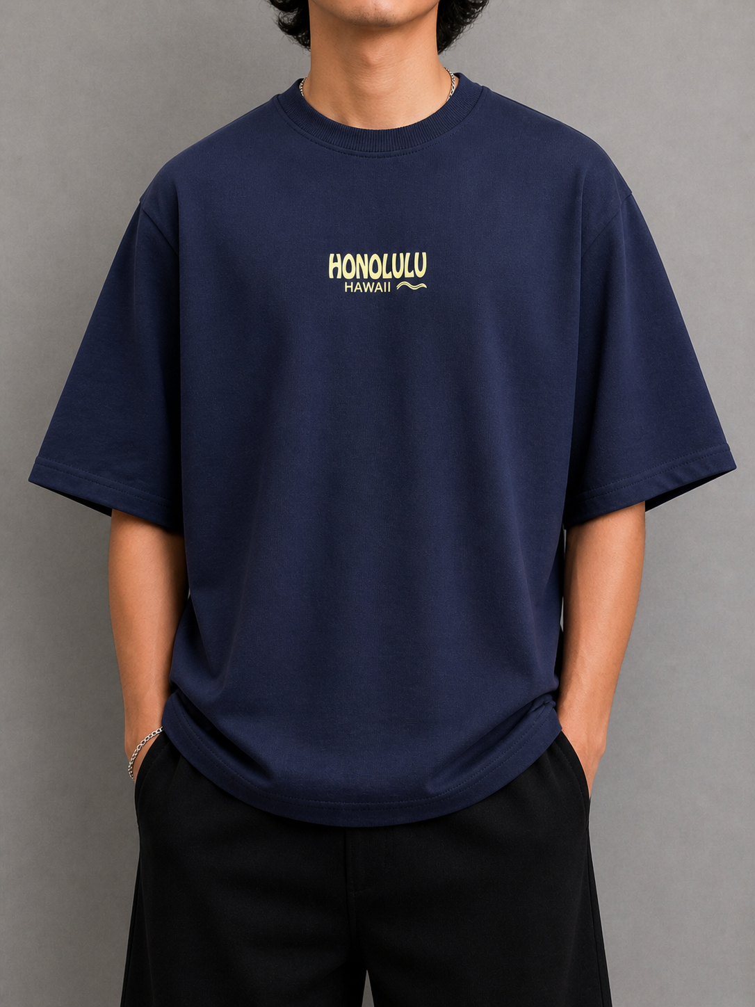 Navy Blue Oversize T-Shirt