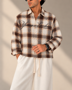Young Leaders Flannel Shirt - Brown & Cream