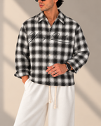 Young Leaders Flannel Shirt - Black & White