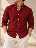 Heritage Oxford Shirt - Burgundy