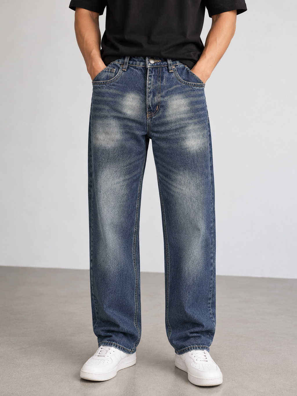 Classic Straight Fit Jeans - Dusty Blue