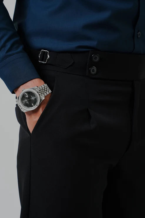Gurkha Korean Pants - Jet Black