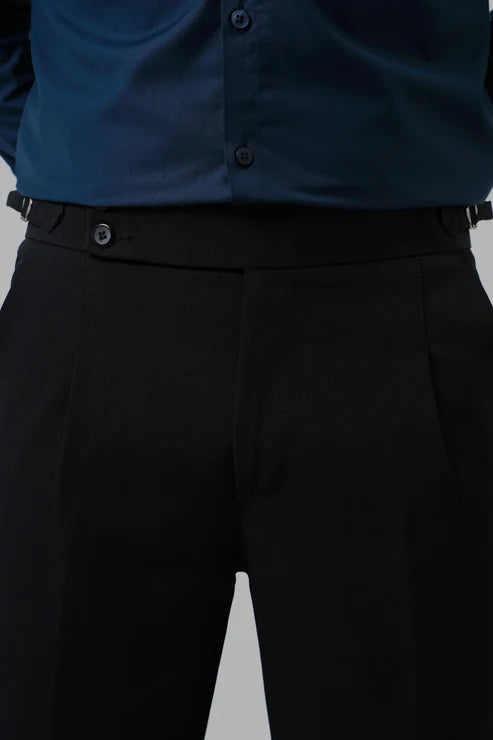 Gurkha Korean Pants - Jet Black