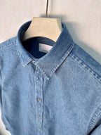 Premium Denim Shirt - Steel Blue