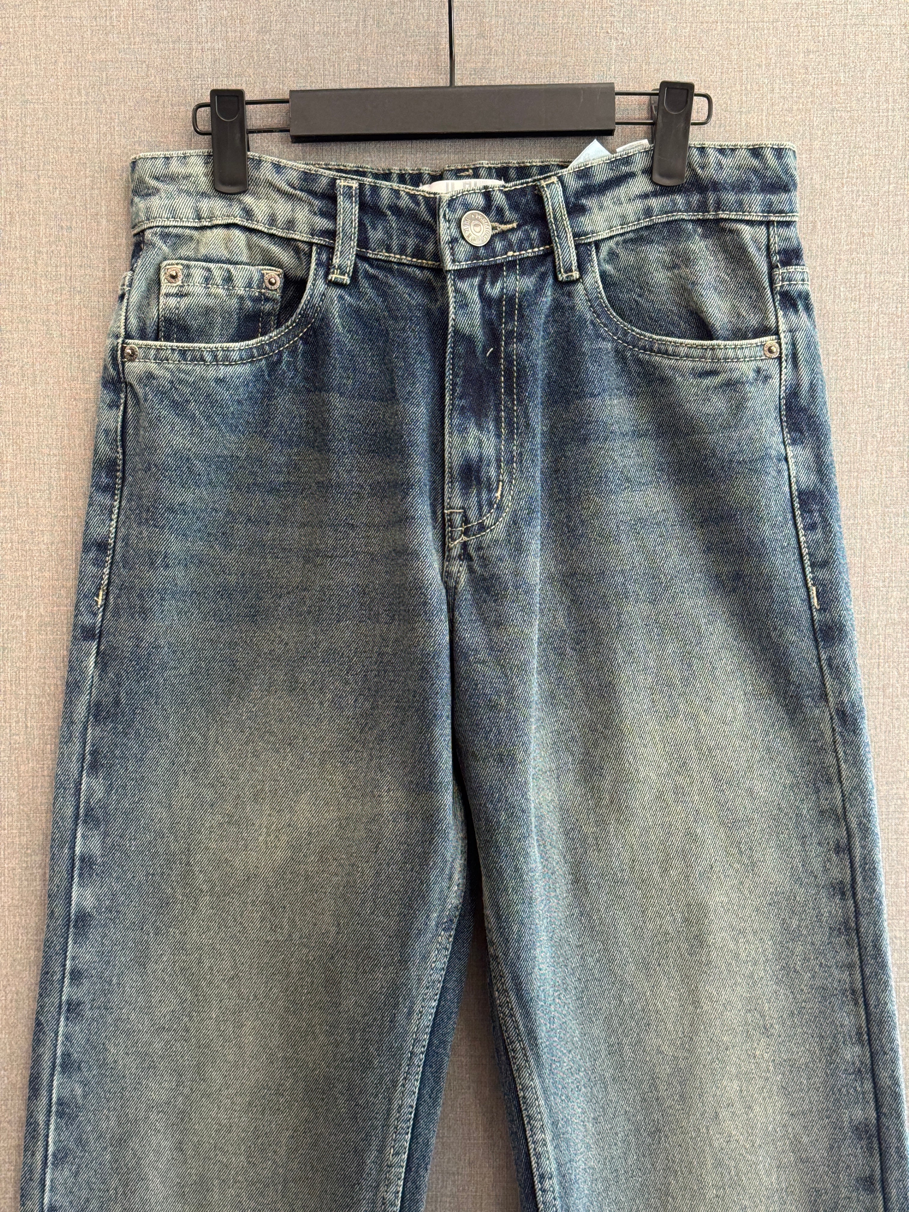 Denim Straight Fit Jeans - Vintage Wash Blue 3