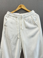 White Loose Linen Pant