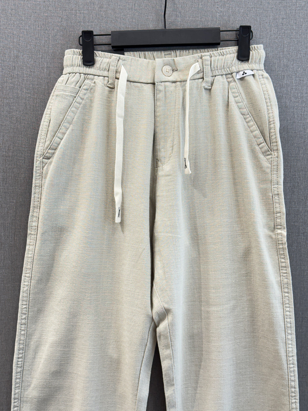 Off White Loose Linen Pant