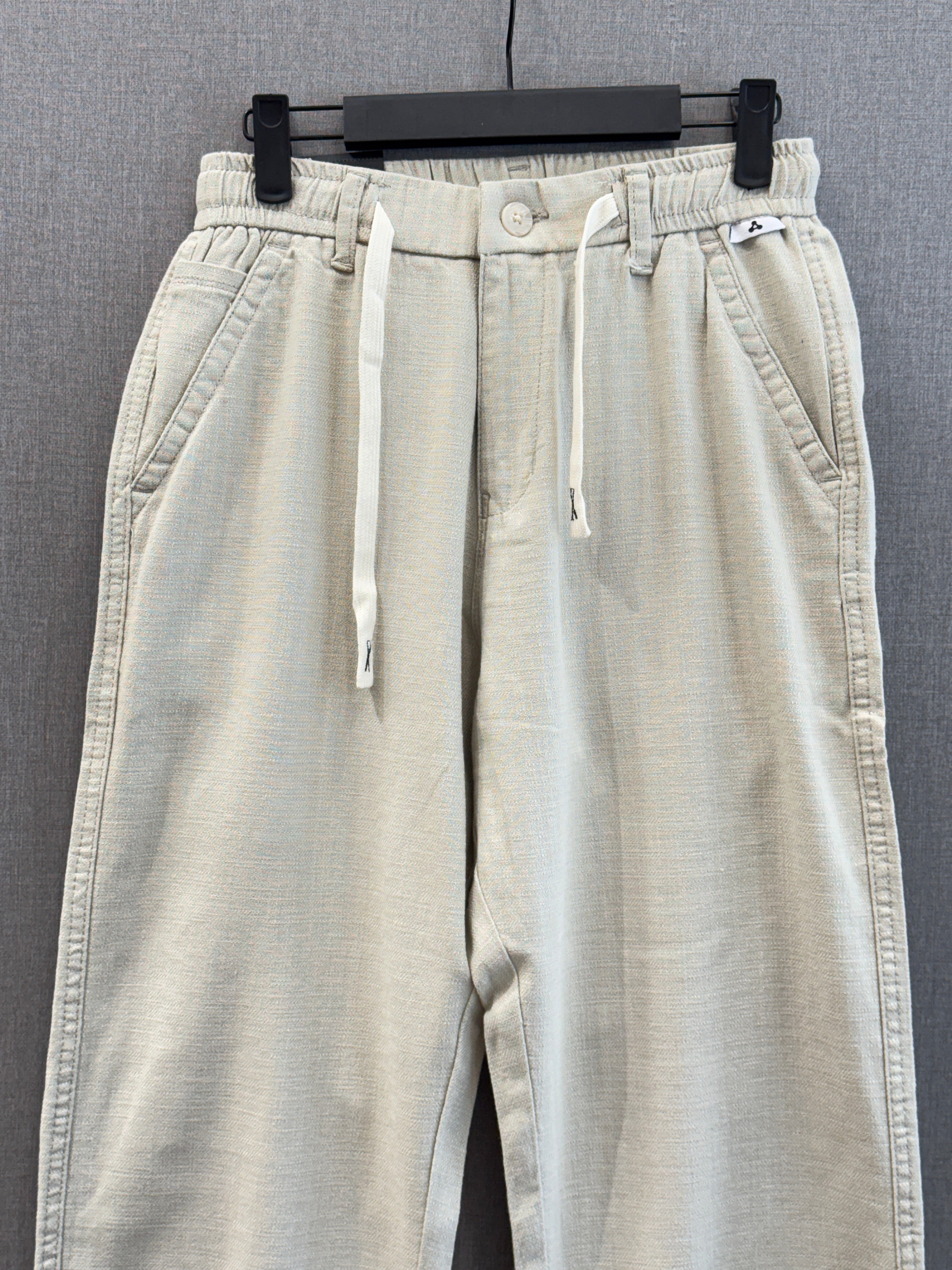 Off White Loose Linen Pant