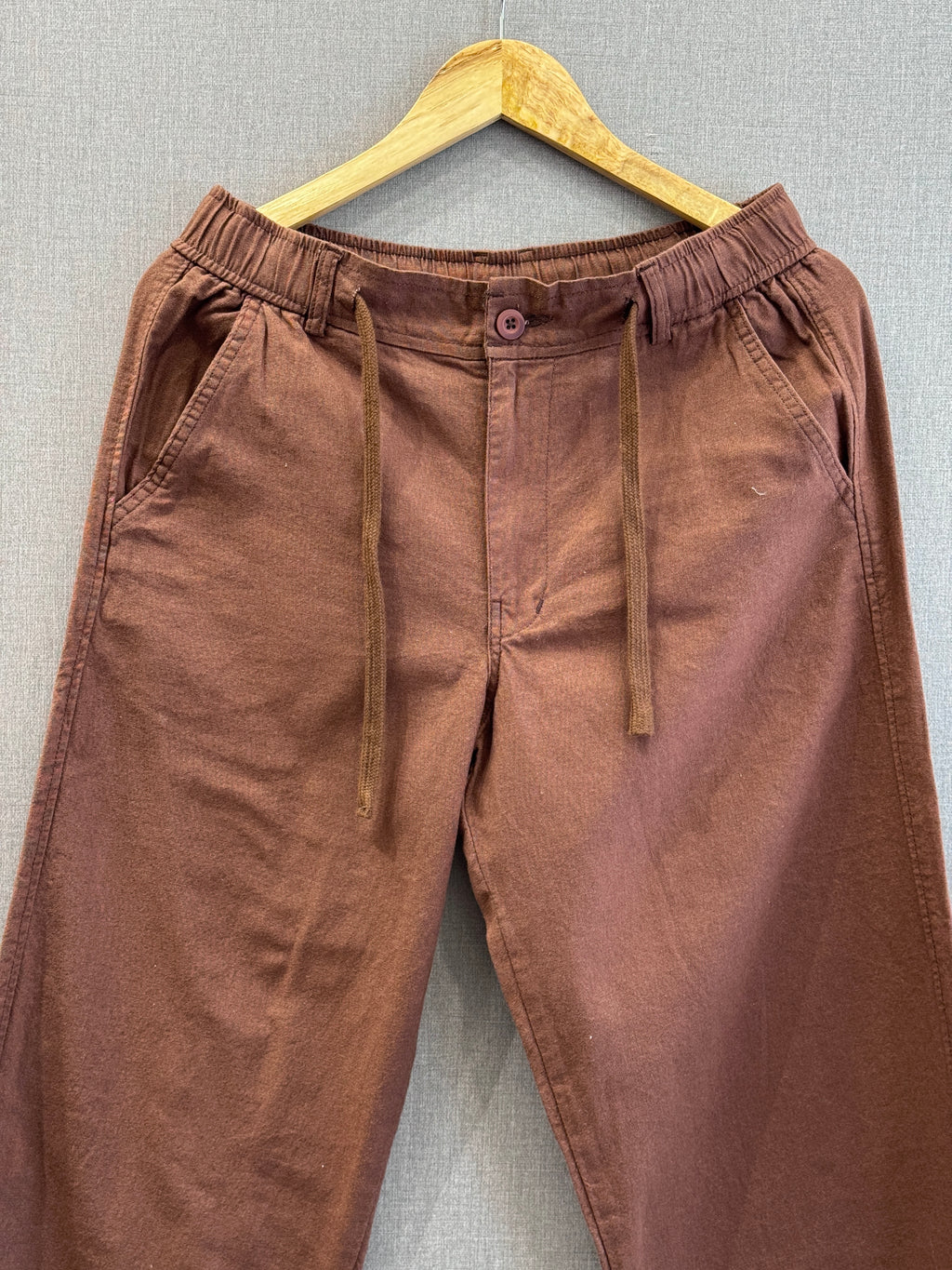 Dark Brown Loose Lenin Pant