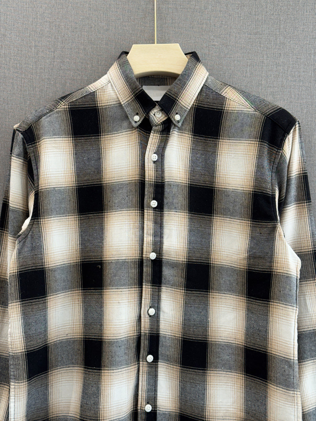 Midnight Grey Flannel Check Shirt