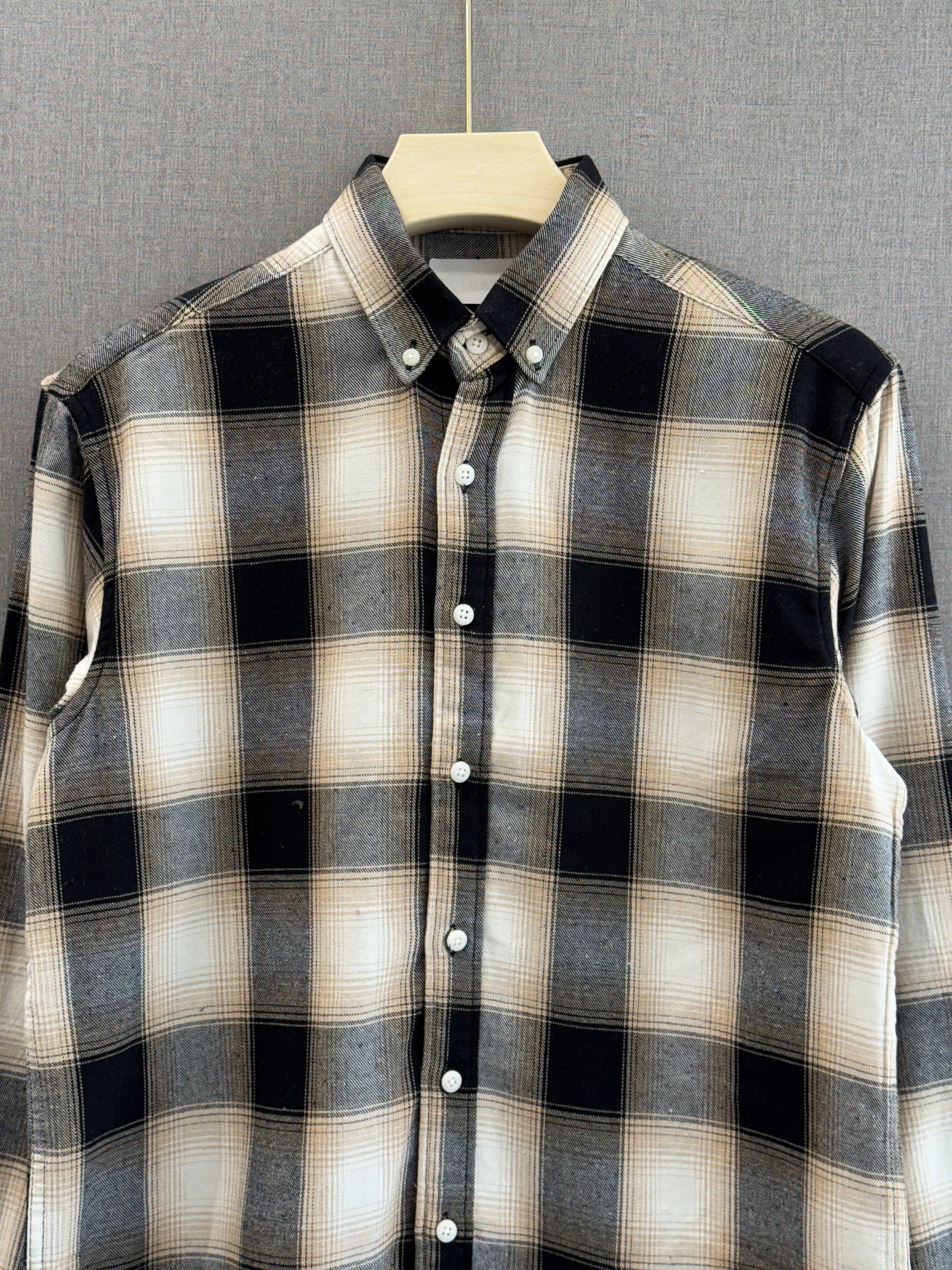 Midnight Grey Flannel Check Shirt
