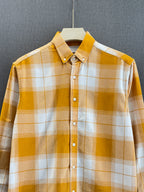 Mustard Cream Flannel Check Shirt
