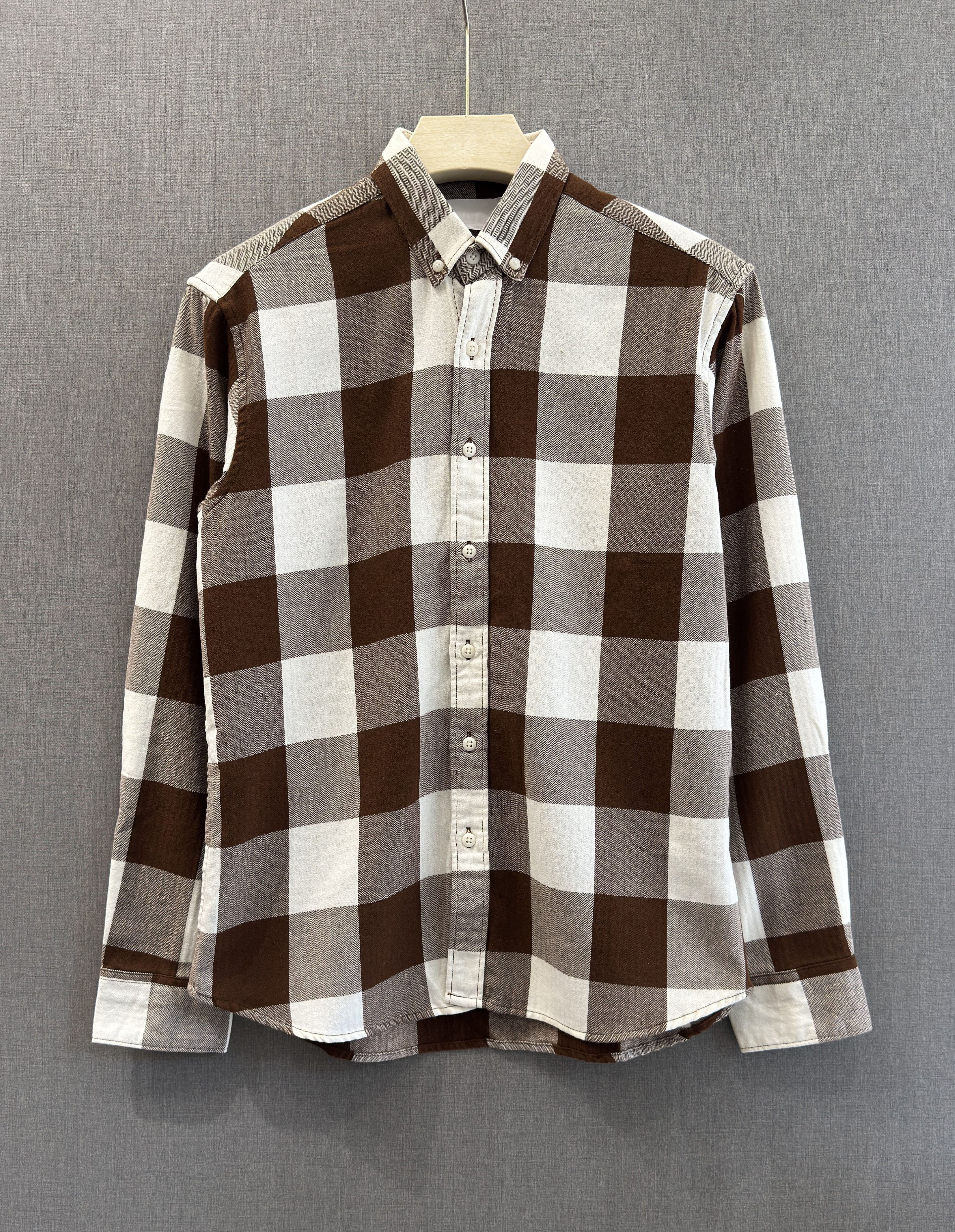 Espresso Brown Block Flannel Shirt