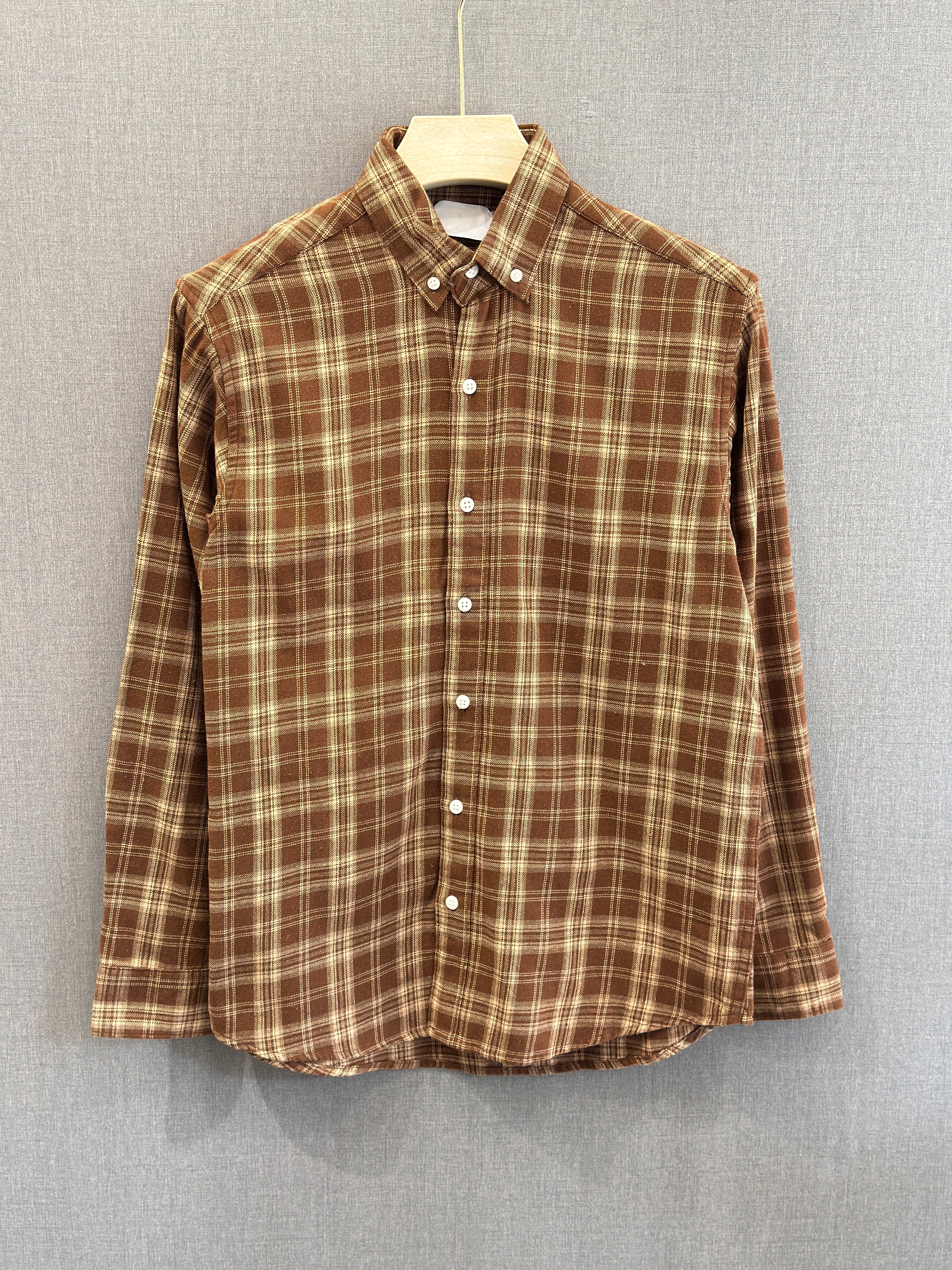 Mocha Brown Flannel Check Shirt