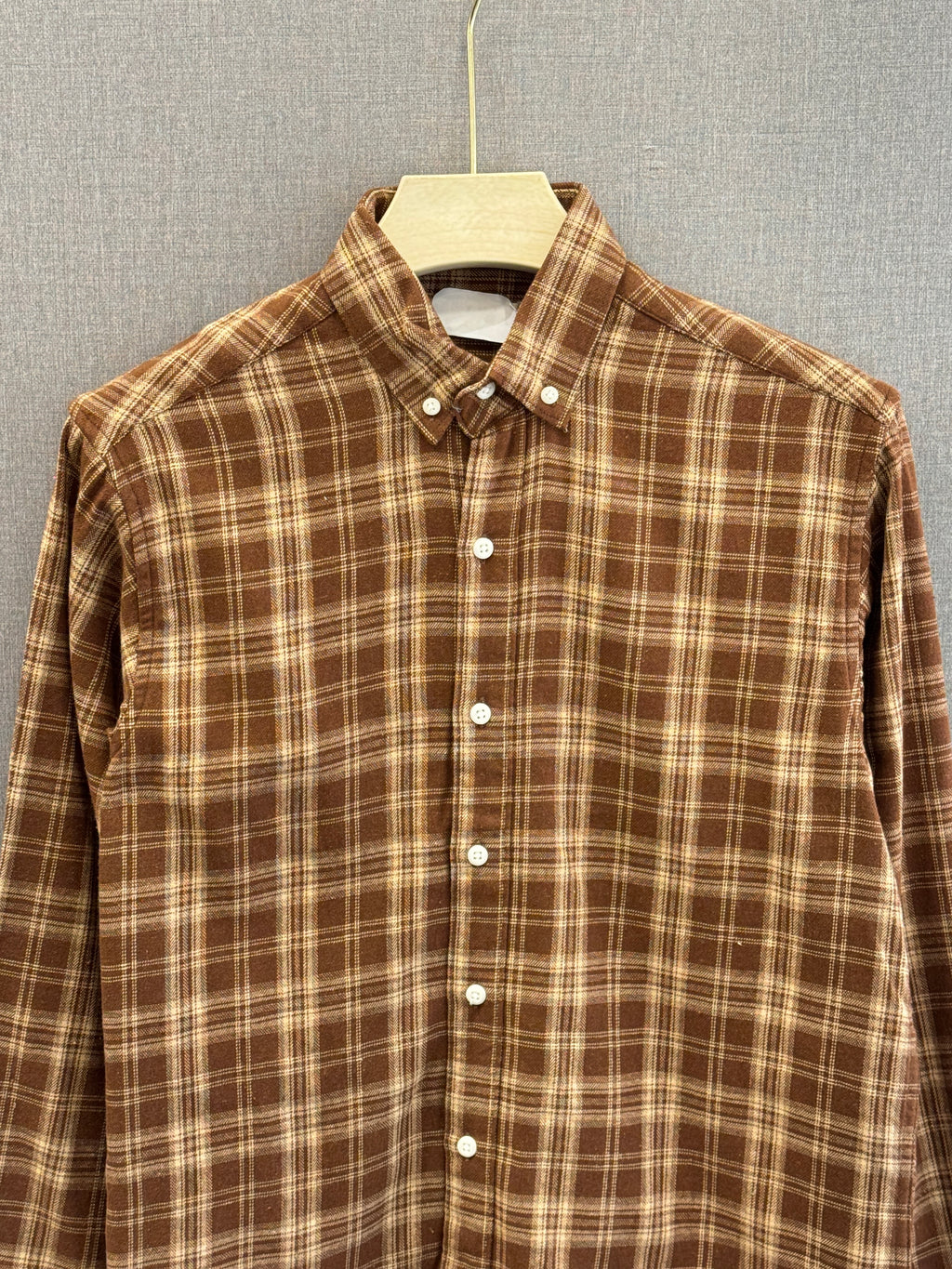 Mocha Brown Flannel Check Shirt
