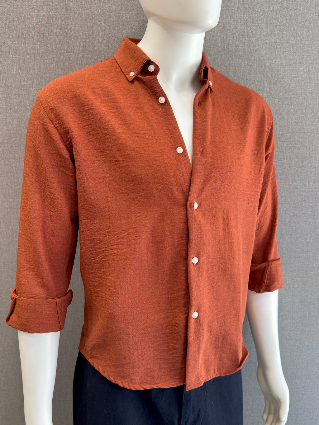 Textured Crush Linen Shirt