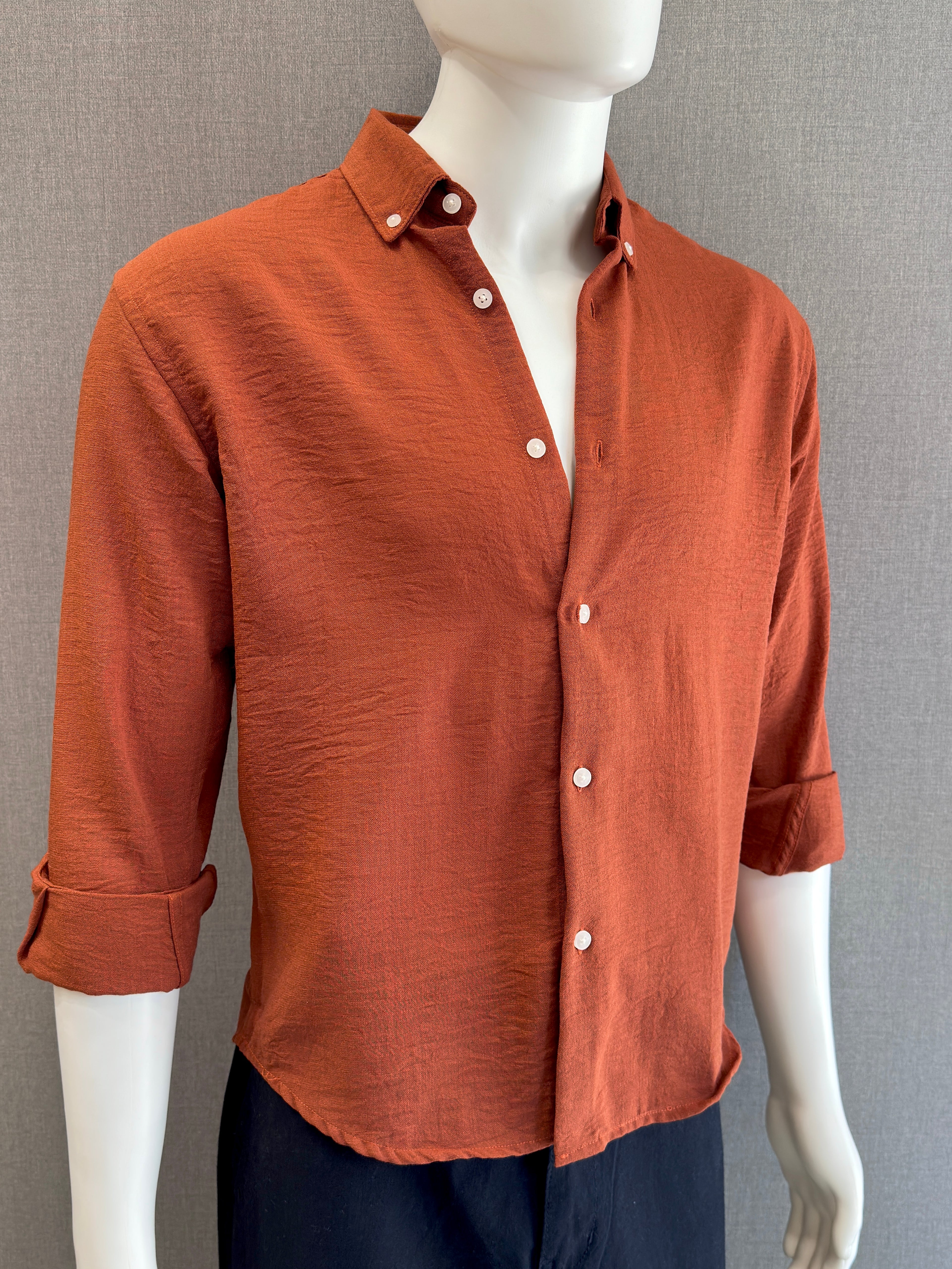Textured Crush Linen Shirt