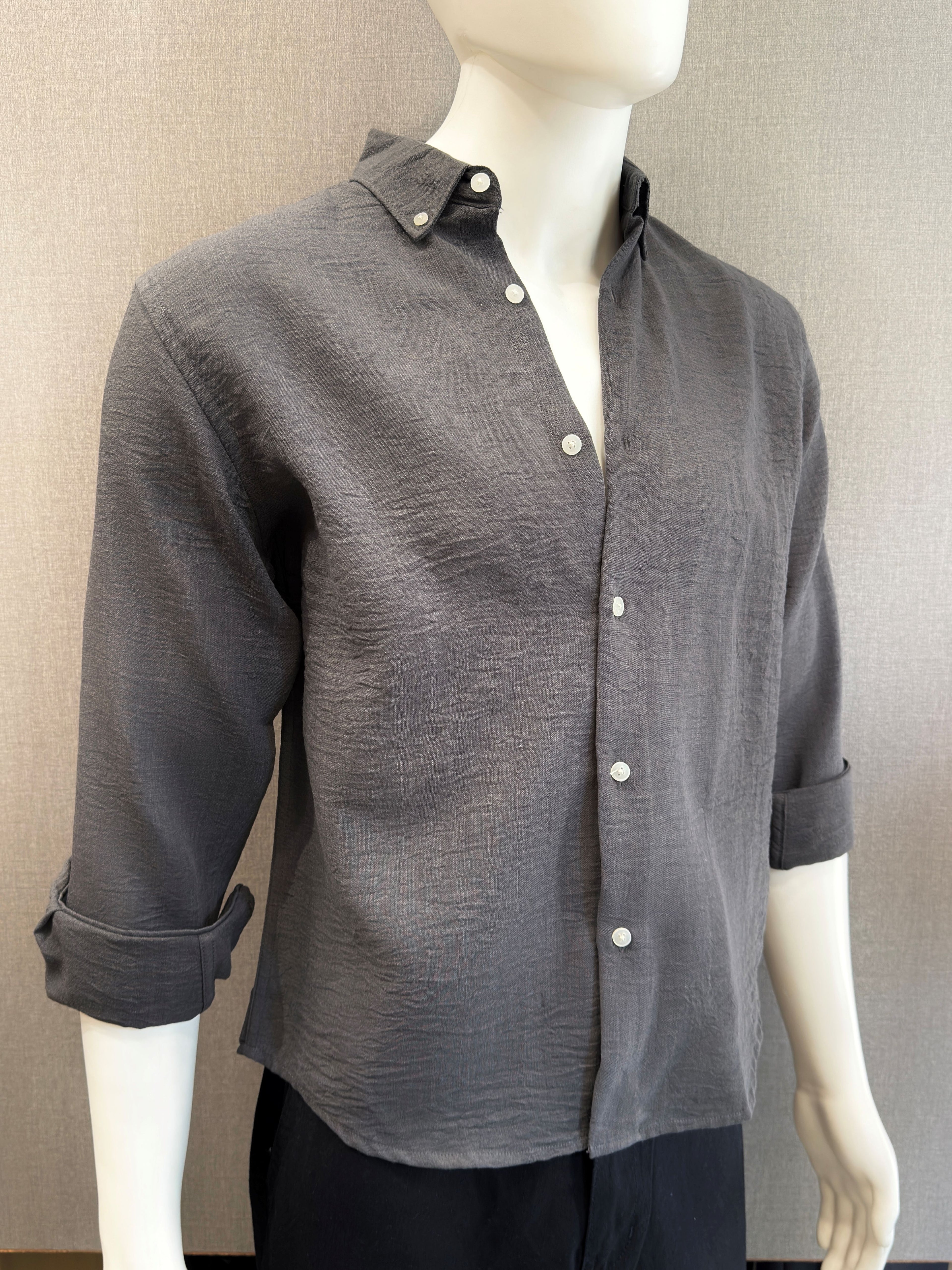 Textured Crush Linen Shirt