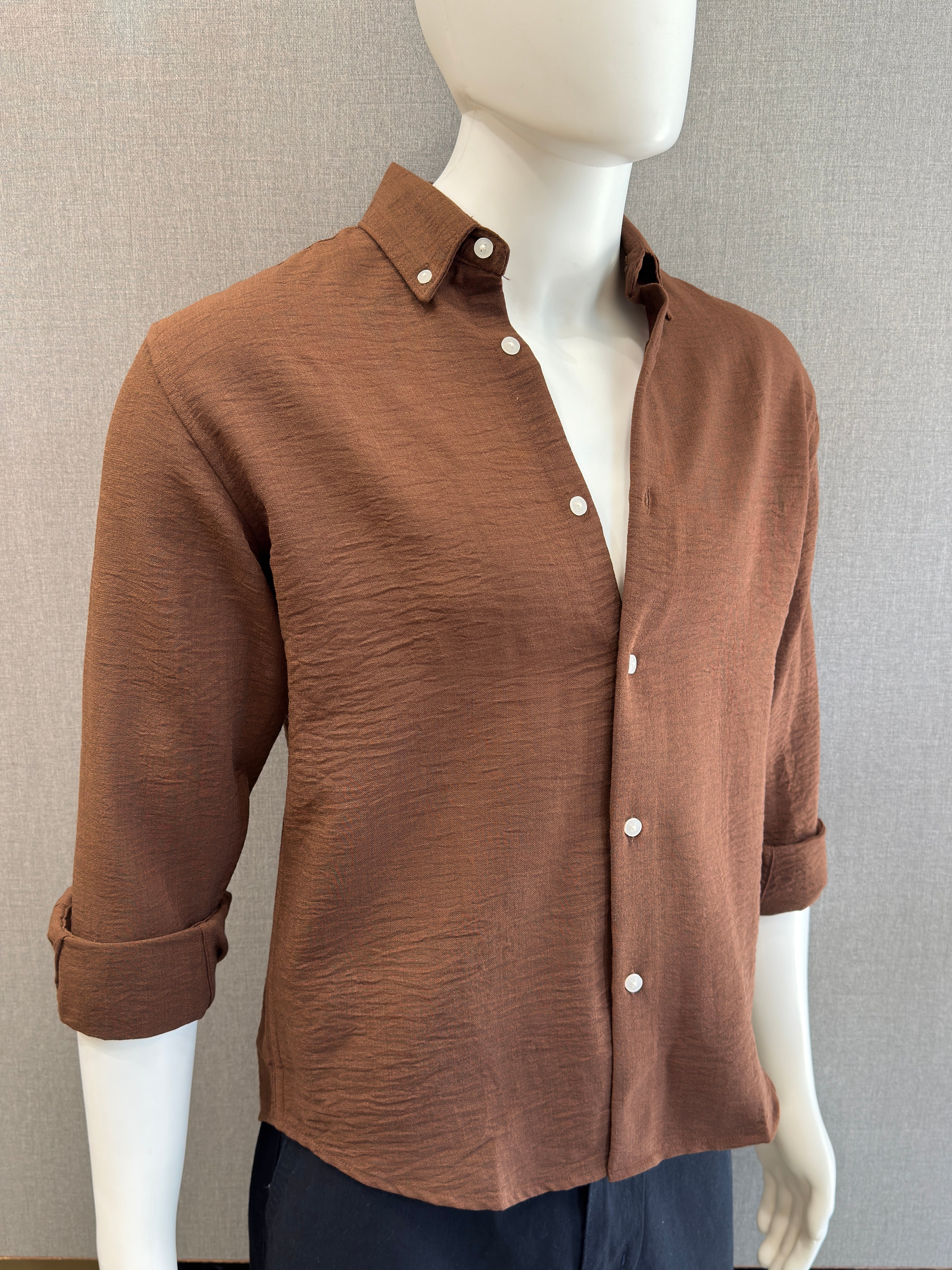 Textured Crush Linen Shirt