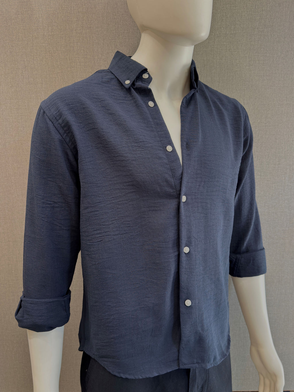 Textured Crush Linen Shirt